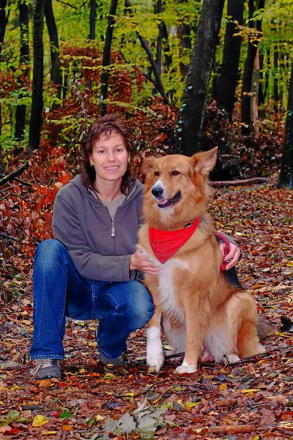 Andrea Nitschke und Mischlings-Collie Ronja